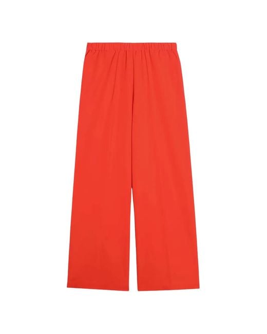 Aspesi Red Elasticated-Waist Trousers
