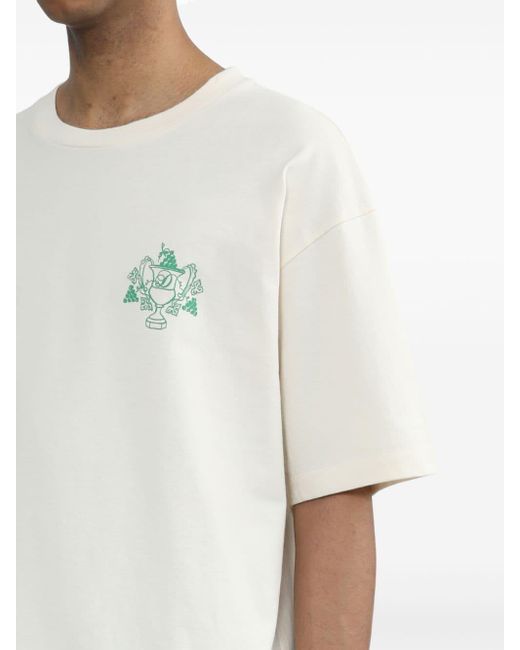 Drole de Monsieur T-Shirt mit grafischem Print in White für Herren