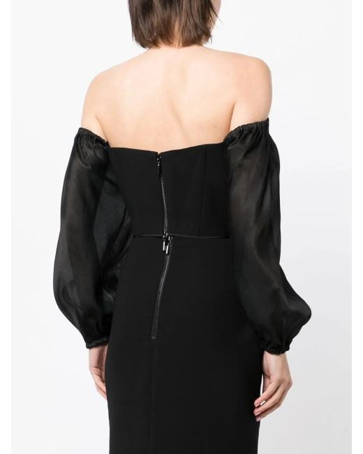 Maticevski Black Off-Shoulder Corset