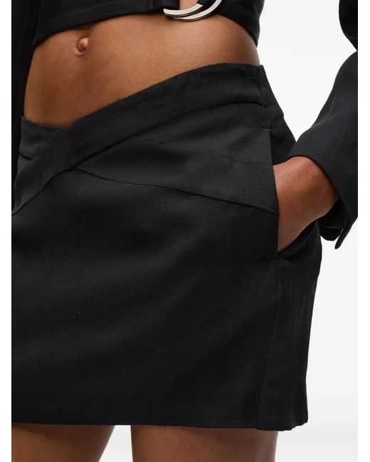 Karl Lagerfeld Black Mini Kl Studio Zip-Fastening Skirt