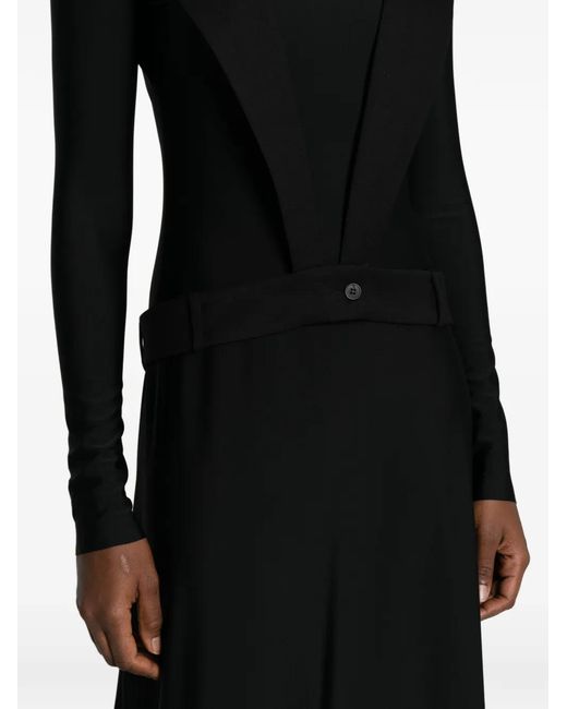 MEDEA Maxi-Jurk Met Revers in het Black