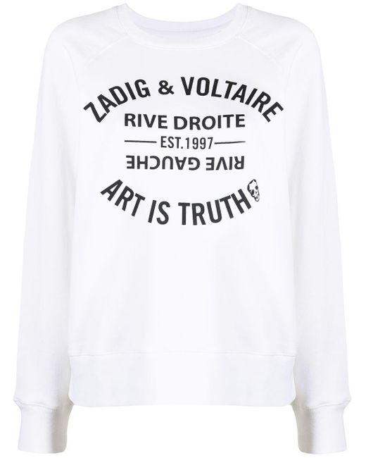 Sweat à imprimé Art Is Truth Zadig & Voltaire en coloris Blanc | Lyst
