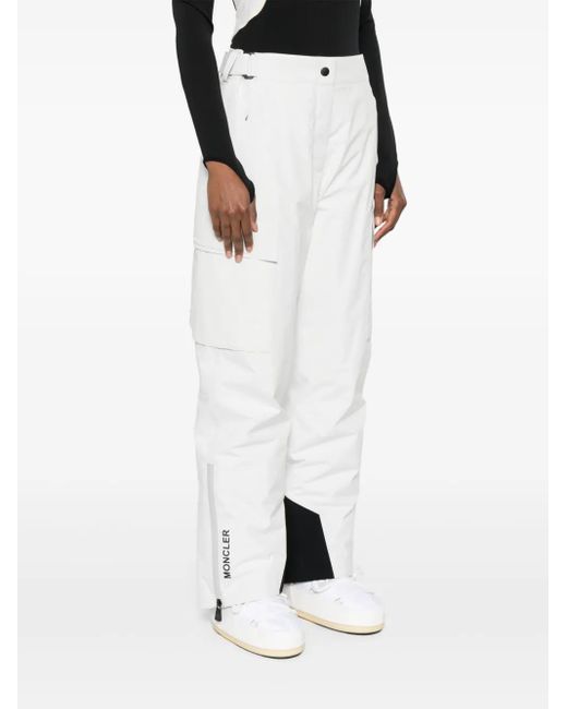 Moncler White Gore-Tex Ski Trousers