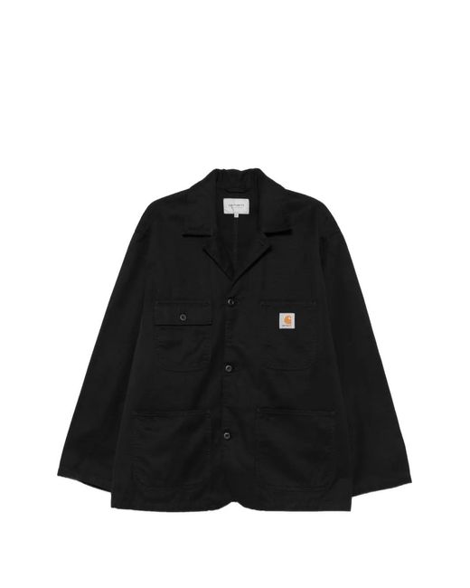 Carhartt Black Logo-Patch Patch-Pocket Jacket for men