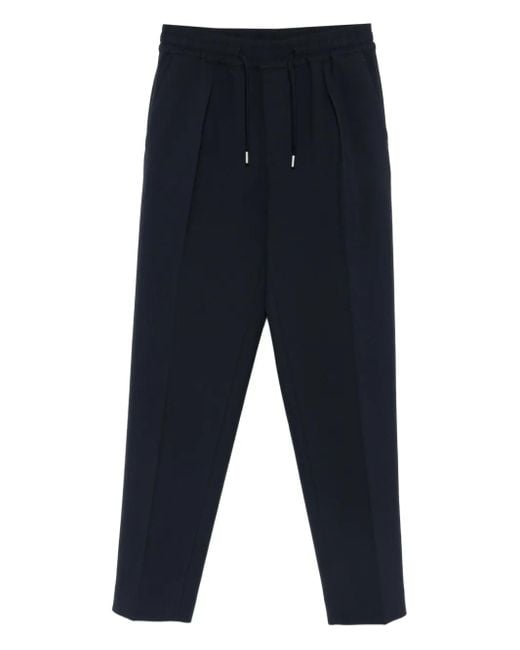 Sandro Blue Elasticated Straight-Leg Trousers for men