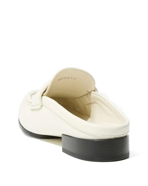 Givenchy White 4G Logo-Plaque Mules