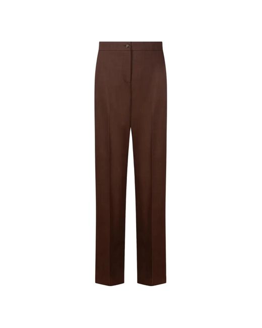 Pinko Brown Straight Button Trousers