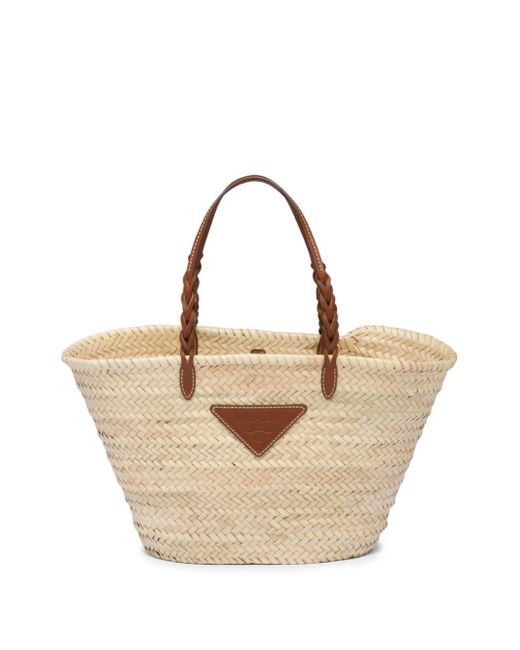 Prada ラフィア ハンドバッグ Natural
