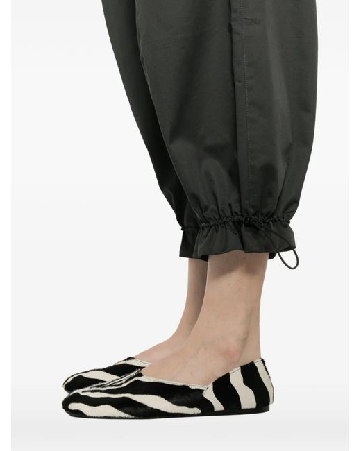 Psophia Gray Drawstrings Cropped Trousers