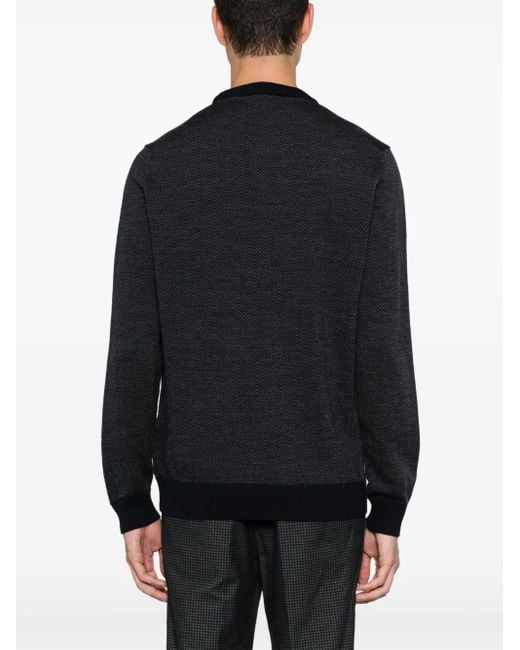 Zanone Blue Wool Crew-Neck Sweater for men