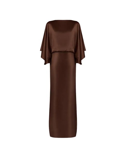 Nineminutes Brown The Macha Cowl-Back Dress