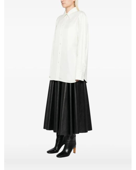 Jil Sander White Flared Shirt