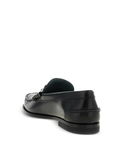 Tod's Black Hardware-Leather Loafers