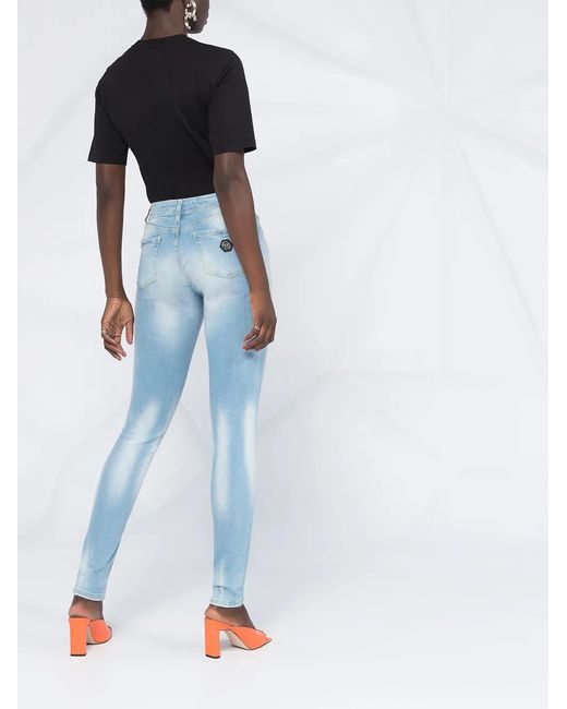 Philipp Plein Blue High Rise Skinny Fit Jeggings