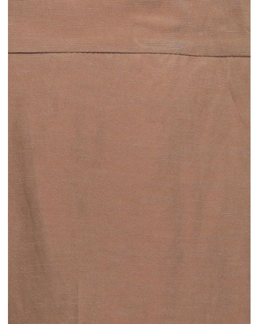 Emme Natural Pressed-Pleats Wide-Leg Trousers