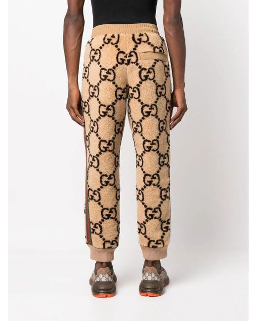 Gucci Brown Gg Jacquard Joggers for men