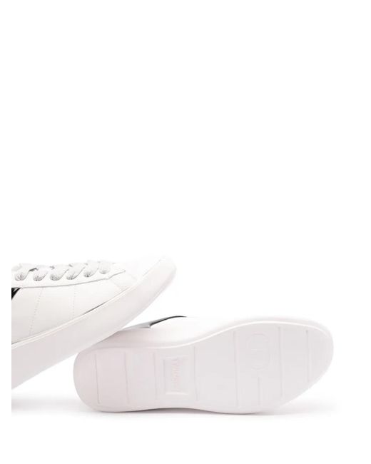 Twinset White Leather Sneakers