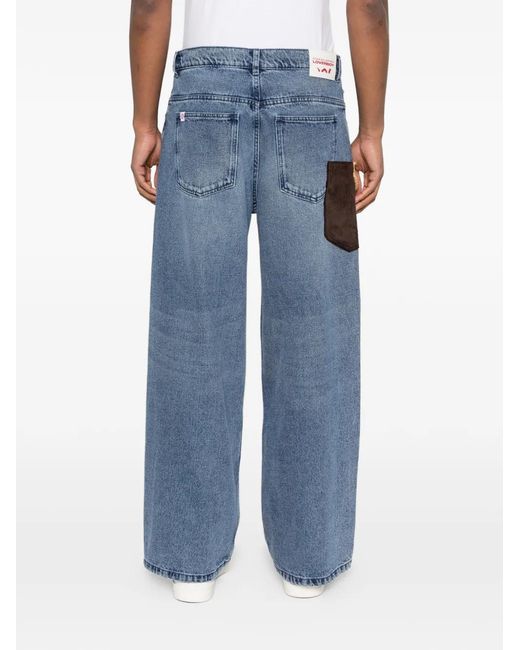Charles Jeffrey Blue Crochet-Trumpet Jeans for men