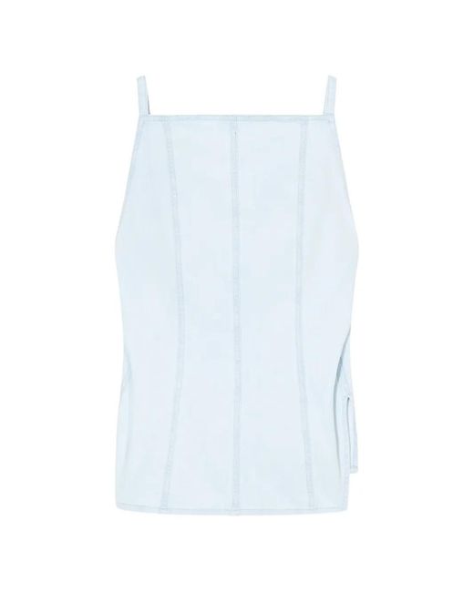 Closed White Strap Top