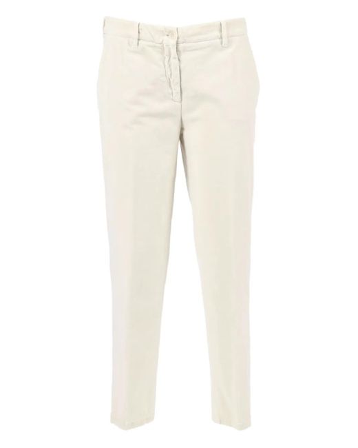 Aspesi Natural Button-Fastening Cotton Trousers
