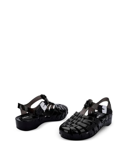 Melissa Black X Sholl Possession Pescura-Heel Sandals