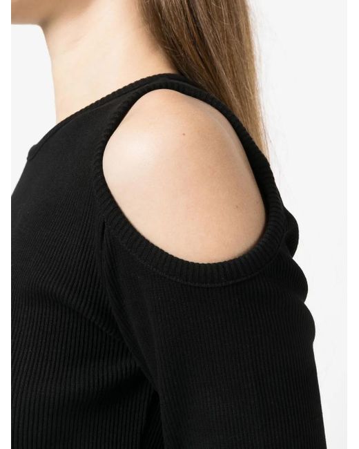 Ioana Ciolacu カットアウト オープンショルダー トップ Black