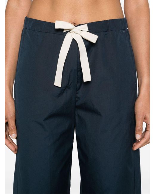 Max Mara Blue Argento Drawstring Trousers