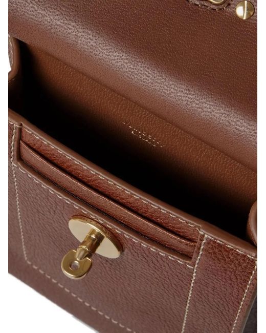 Mulberry Brown Leather-Trimmed Messenger Bag for men