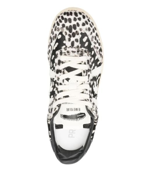 Premiata Black Sneakers Mit Logo-Patch