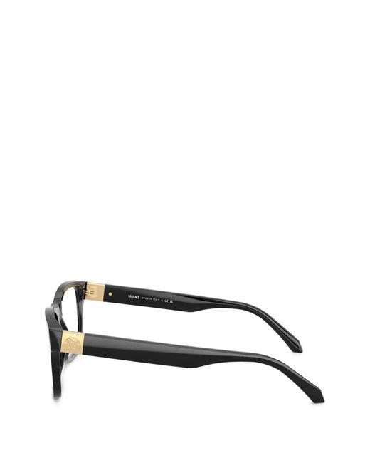 Versace Black Rectangle-Frame Glasses for men