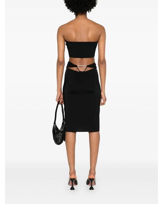 Coperni Black Triangle-Hardware Midi Skirt