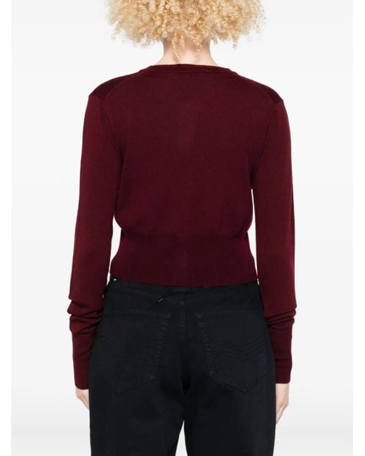 Vivienne Westwood Red Bea Orb-Embellished Button Cardigan