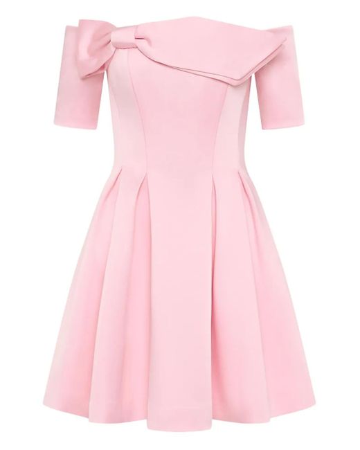 Robe Courte Aymee À Détail De Nœud Rebecca Vallance en coloris Pink