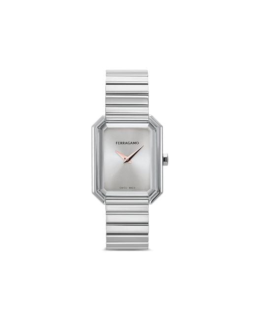 Ferragamo White Crystal Tank 33.5Mm