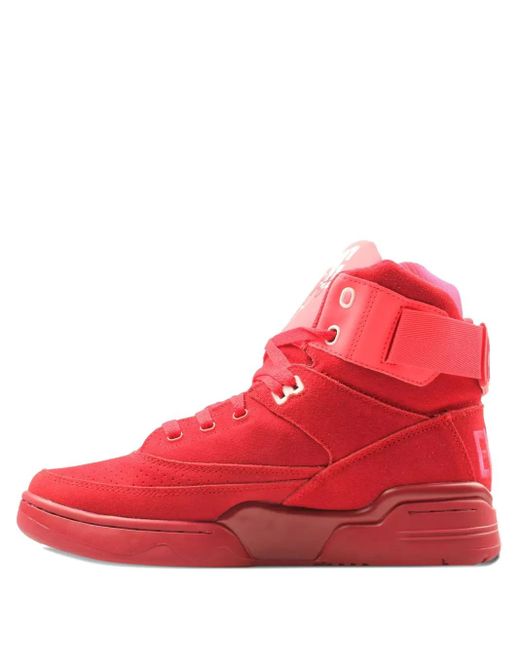 Ewing Red 33 Hi Strap Sneakers