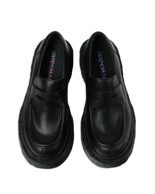 CAMPERLAB Black Penny-Strap Platform Loafers