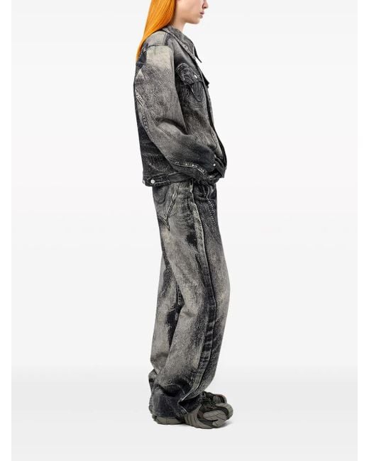 CAMPERLAB Gray Abstract-Pattern Jeans