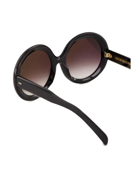 Cutler & Gross Black Round-Frame Sunglasses