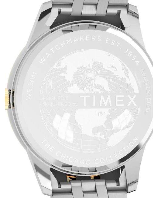 Timex Armbanduhr Mit Edelstahlarmband Und Grünem Zifferblatt 45Mm in Green für Herren