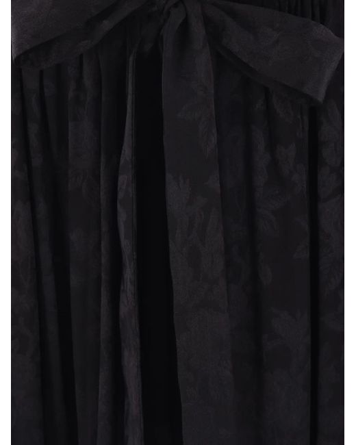 Chloé Black Geraffter Rock Aus Blumenjacquard