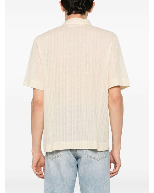 Séfr White Suneham Embroidery Shirt for men