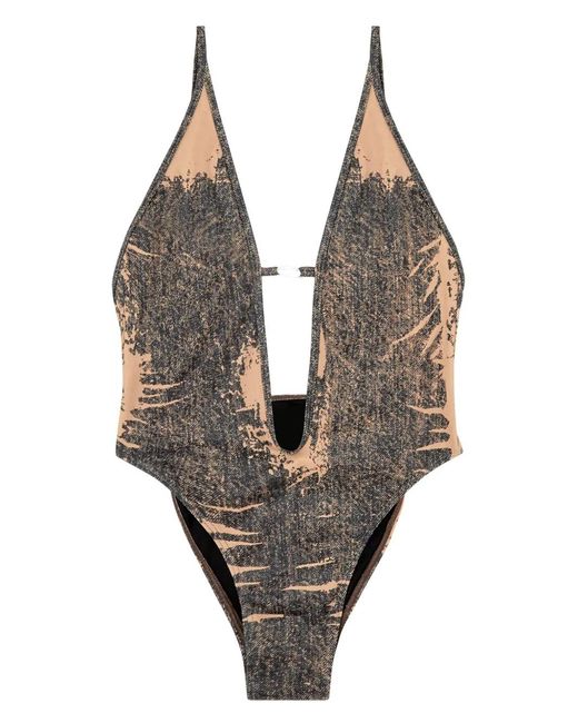 DIESEL Gray Daisy-Dnm Swimsuit