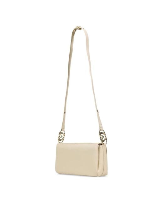 Love Moschino White Logo-Plaque Crossbody Bag