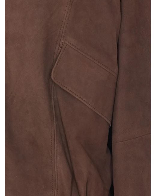 Auralee Brown Veste En Daim À Boutonnière for men