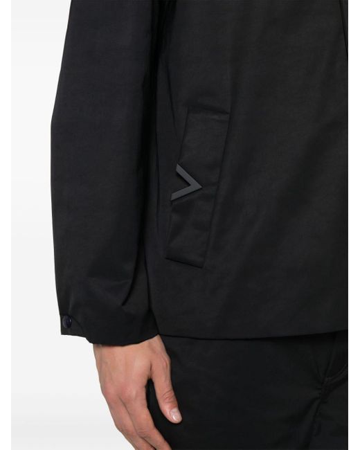 Valentino Garavani Black Hooded Windbreaker Jacket for men