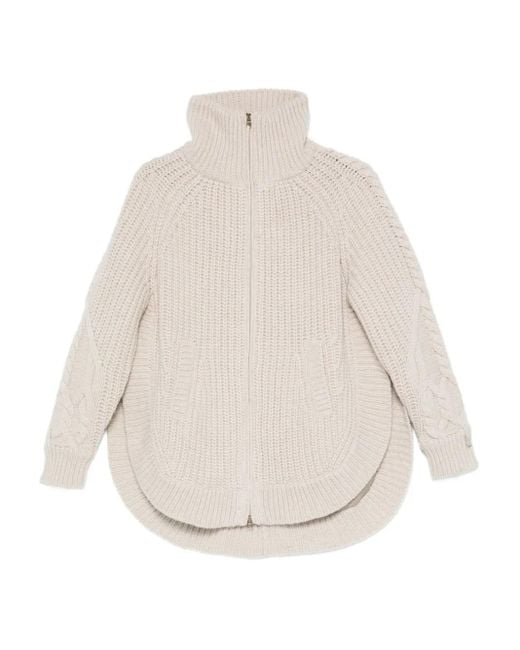 Herno White Cable-Knit Jacket