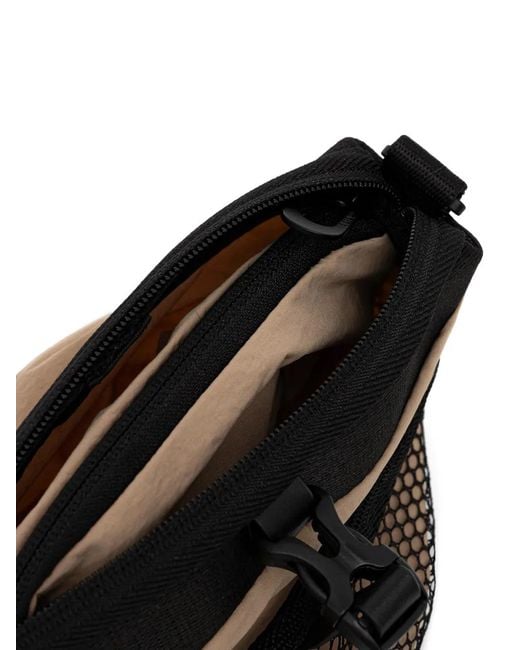 Côte&Ciel Black Orba Mesh-Panel Belt Bag