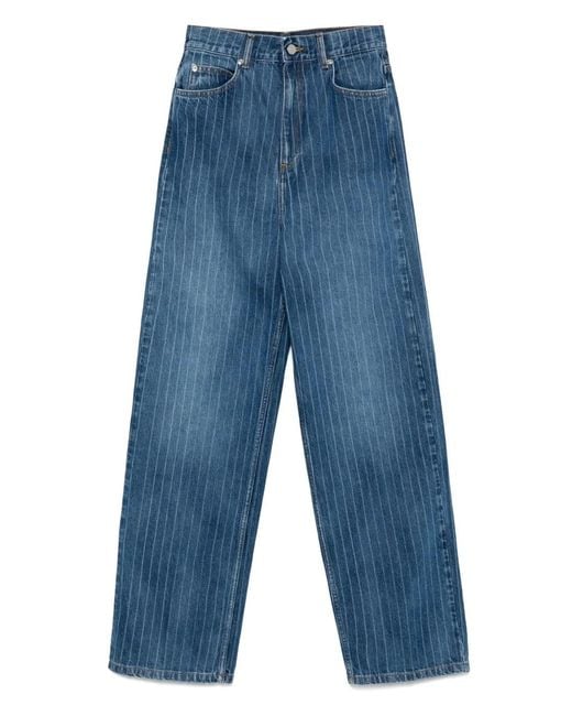 Sandro Blue Striped Jeans