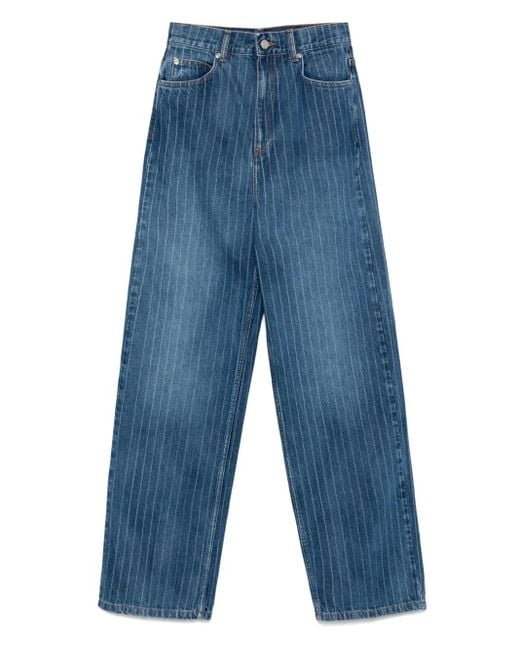 Sandro Gestreepte Jeans in het Blue