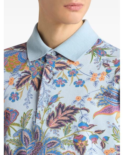 Etro Klassisches Poloshirt in Blue für Herren